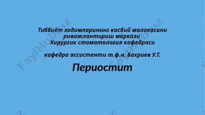periostit — PPTX