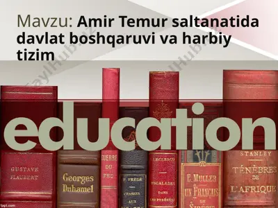 amir temur saltanatida davlat boshqaruv tizimi va harbiy tizim — PPTX