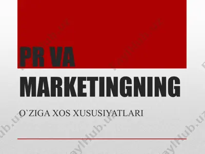 pr va marketingning o’ziga xos xususiyatlari — PPTX