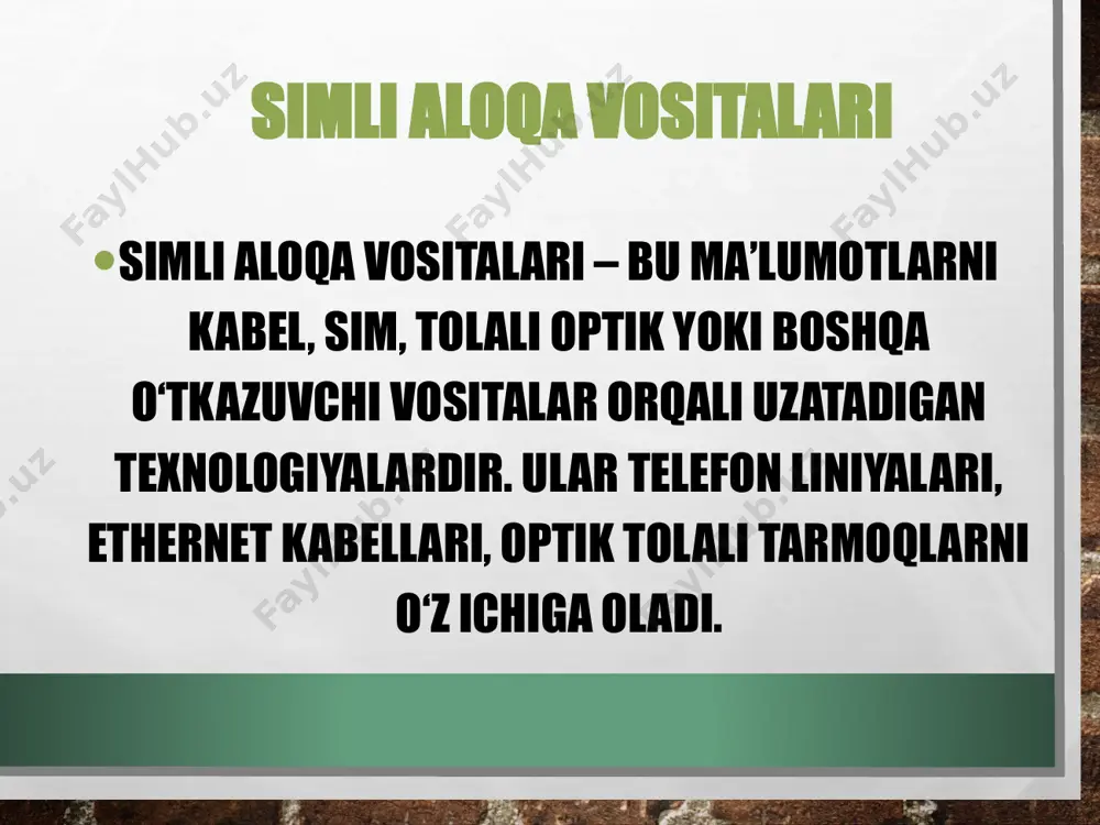 simli va simsiz aloqa vositalari - Page 3