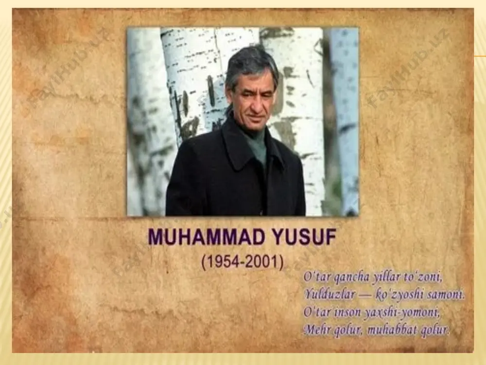 emas edi. bu ishning uddasidan chiqa olgan, adabiy jamoatchilik nazarini o`z tomoniga qarata olgan shoirlardan biri muhammad yusuf bo`ldi. yosh ijodkor 1978-1980-yillarda respublika «kitobsevarlar» jamiyatida, 1980-1986-yillar oralig`ida poytaxtning «toshkent oqshomi» gazetasida, 1986-1992-yillarda esa g`afur g`ulom nomidagi adabiyot va san’at nashriyotida xizmat qiladi. mana shu nashriyotda ishlash yillari muhammad yusufning ijodiy taqdirida muhim o`rin tutdi. zero, bu paytda mazkur dargohga zamonasining zabardast ijodkorlaridan biri erkin vohidov rahbarlik qilar, barcha bo`limlarda hukm surgan ijod ruhi yosh shoirning kamol topishiga ham jiddiy turtki bergandi. muhammad yusuf 1992-1995-yillarda «o`zbekiston ovozi» gazetasida, o`zbekiston milliy axborot agentligi (o‘za)da xizmat qildi. 1997-yildan e’tiboran shoir o`zbekiston yozuvchilar uyushmasi raisining o`rinbosari etib tayinlandi. garchi, uning she’rlari vaqtli matbuotda tez-tez chop etilib turgan bo`lsa-da, birinchi she’riy to`plami nisbatan kech - 1985-yildagina e’lon qilingandi. shundan keyin shoirning «bulbulga bir gapim bor» (1987), «iltijo» (1988), «uyqudagi qiz» (1989), «halima enam allalari» (1989), «ishq kemasi» (1990), «ko`nglimda bir yor» (1990), «bevafo ko`p ekan» …