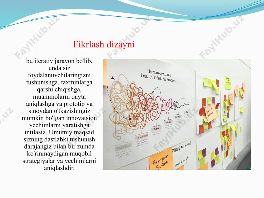 eaksiyasi ishga tushadi va qo‘rquv ijodiylik oqimining yo‘lini to‘sib qo‘yadi. do‘stlashing, bir-biringizni qo‘llab-quvvatlang. ayniqsa, guruhda boshliq va qo‘l ostidagi xodimlar bo‘lsa. muhokamada turli darajada tajribaga ega bo‘lganlar ishtirok etgani yaxshi. bu hamkasblar g‘oyasini shubhasiz qabul qiladigan va uni rivojlantiradigan paytda qo‘llanadigan usul. hamma o‘zining g‘oyasini yaxshi ko‘radi va boshqalarnikini rad qiladi, o‘zgalarning fikrini eshitish, chin dildan rozi bo‘lish va rivojlantirish variantini taklif qilish uchun ichki tuyg‘uni mashq qildirish lozim. 4. g‘oyani tanlash to real voqelikka duch kelmaguncha barcha g‘oyalar ajoyib bo‘lib ko‘rinaveradi. tanlov mezonini ifodalash ovoz berish prototip yaratish eng taassurotli, eng kutilmagan, oqilona. agar mezonlar soni bir nechta bo‘lsa, har bir mezon o‘z vazniga ega bo‘lishi lozim. mezonlar g‘oyalar ishlab chiqish jarayonida to‘plangan innovasion salohiyatni yo‘qotmaslikka imkon beradi. ovoz berish xavfi shundan iborat bo‘lishi mumkinki, agar 6 kishi – “rozi” va 4 kishi – “qarshi” bo‘lsa, shartga rioya qilingan bo‘ladi, lekin jamoaning qariyb yarmi ishtiyoqi juda sust bo‘ladi. prototiplar …
