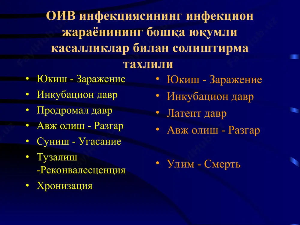 и суратда – пастки қовоқда алвон рангли тугунча яшил рангли тож билан ўралган. юзда – юқумли моллюск. пастдаги суратда – милкдаги йирик пушти ранг тугун. ииммунодефицит фонидаги кандидоз (криптококкоз) суратда : криптококкоз – диссеминирланган замбруғли инфекция. оив инфекцияли бемор капоши саркомасининг эпидемик шакли. оив инфекцияли пациент оғиз бўшлиғи шиллиқ қаватлари кандидози оитс кахексия. эътиборингиз учун рахмат