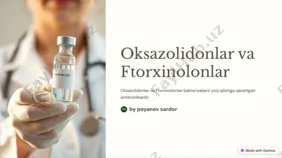 oksazolidonlar va ftorxinolonlar — PDF