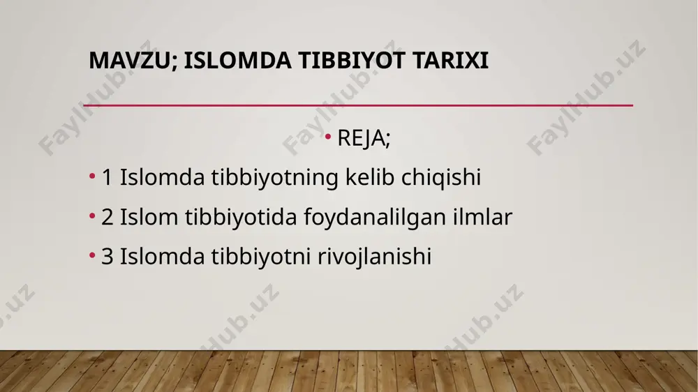 ki o'zi ham bu uchun mutaxassis shifokorlarni taklif qilgan. sog'liqni saqlash muammolari va sog'lom turmush tarzini olib boruvchi odob-axloq qoidalari haqidagi fikrlar erta to'planib, sarlavha ostida alohida korpus sifatida tahrir qilingan. ṭibb an-nabī ("payg'ambar tabobati"). xiv asrda, ibn xaldun, uning ishida muqaddimah u tibbiyot fanini dindan ajratib olib, "tibbiyot san'ati va hunarmandchiligi" deb nomlagan narsa haqida qisqacha ma'lumot beradi ibn xaldun, muqaddima, v, 18 siz bilishingiz kerakki, barcha kasalliklarning kelib chiqishi payg'ambarimiz singari ovqatlanishdan boshlanadi - xudo rahmat qilsin! - deydi barcha tibbiy an'ana haqida, odatda barcha shifokorlar tomonidan ma'lum bo'lgan, hatto bu din olimlari tomonidan bahs etilsa ham. bu uning so'zlari: "oshqozon kasallik uyi, tiyilish esa eng muhim dori. har qanday kasallikning sababi yomon hazm qilishdir". the sahih al-buxoriy, bashorat an'analari to'plami yoki hadis tomonidan muhammad al-buxoriy muhammadning yosh zamondoshi anas bin-malikning tibbiyot haqidagi fikrlari to'plamiga ishora qiladi. anas uni davolagan ikki shifokor haqida yozadi katerizatsiya va payg'ambar bu …