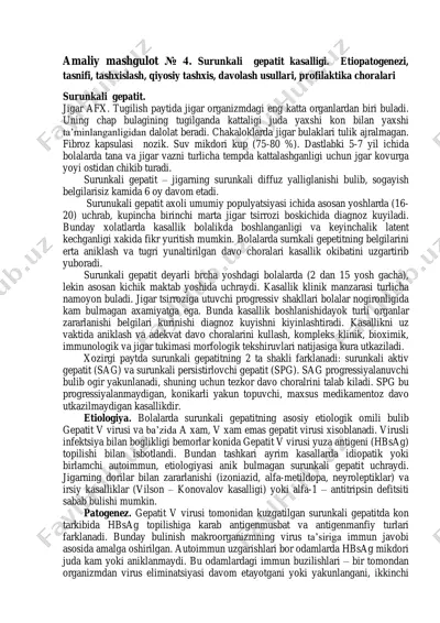 surunkali gepatit kasalligi — PDF