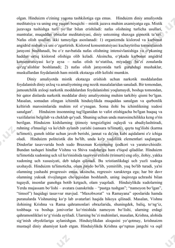 a sinfiy jamiyat qaror topishi va shakllanishi davrida vujudga kelgan va rivojlangan. binobarin, ular avvalo elatning, sungra millatning shakllanishini uzlarida aks ettirgan. milliy dinlarda tasavvur qilingan xudolar milliy xudolar hisoblanib, ibodat-marosimlar asosan muayyan elat yoki millatnikigagina mos tushar edi. binobarin, bu xildagi qadimgi dinlar milliy davlat xarakterida bo'lishi bilan boshqa din shakllaridan ajralib turgan. eng sunggi davrning milliy dinlariga quyidagilar kiradi: hinduizm, sikxizm, daosizm, konfusiychiliq sintoizm va iudaizm (yahudiylik). h i n d u i z m - hozirgi hindistonda tarqalgan din shaklidir. u eramizdan oldingi dinlar – braxmanizm va vedizmning evolyusiyasi natijasida eramizning birinchi ming yilligi o'rtalariga kelib shakllangan. shu davrdan boshlab hinduizm hukmron dinga aylangan. xozirgi vaqtda hindiston aholisining 80 dan ortiqroq foizi hinduizmga e'tiqod qiladi. hinduizm sinkretik din bo'lib, turli e'tiqodlar, urf-odatlar va marosimlar, maxalliy diniy e'tiqod va qarashlarning murakkab kompleksi sifatida voqe bo'lib, urug'-qabila dinlari elementlarini, braxmanizm, buddizm va jaynizmning asosiy g'oyalarini qamrab olgan. hinduizm o'zining …