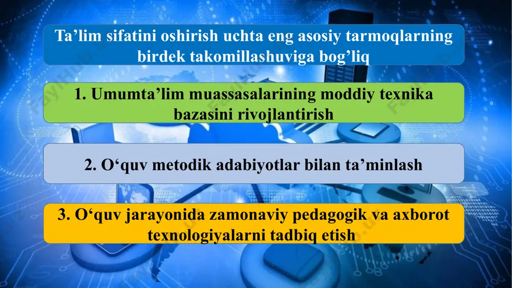metodik tavsiyalar va h.k.larni) va didaktik materiallarni (illyustrativ, qiziqarli material, kartochka-topshiriqlarni ishlab chiqish, intellektual o’yinlar va viktorinalarni tashkil etish, turli vazifali pdvni yaratish eng ko’p foydalaniladi. bosma tarqatma materialni ishlab chiqish image1.jpg image2.png image3.png image4.png image5.png image6.emf image7.emf image8.emf image9.emf image10.emf image11.emf image12.emf image13.emf image14.emf image15.emf image16.emf image17.emf image18.emf image19.emf image20.emf image21.emf image22.png image23.png image24.png image25.png image26.png image27.png 3 2 2 1 3 3 figuraningqaysiqismibo`yalgan? 3 1 3 5 2 1 5 3 figuraningqaysiqismibo`yalgan? 5 2 3 1 3 4 4 3 figuraningqaysiqismibo`yalgan? 4 1 3 2 3 4 5 3 figuraningqaysiqismibo`yalgan? 5 2 3 1 1 2 4 3 figuraningqaysiqismibo`yalgan? 2 1 3 2 1 2 4 3 figuraningqaysiqismibo`yalgan? 3 1 тайёрланган тайёрланган педагогик педагогик дастур дастур ий ий воситалар воситалар пакети пакети “yozuv”номли матнмуҳар- рири “qalam”номли график муҳаррири “algoritm” номлидастур “obi-havo ma’lumotlari” номлидастур “yosh matem- atik”номли дастур “ekspert” номли дастур “mikro olam”номли дастур “krossword” номли дастур boshlang boshlang …
