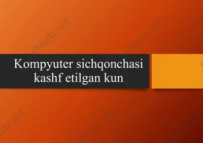 kompyuter sichqonchasi — PPTX