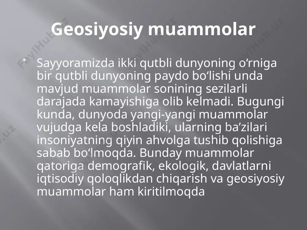 globallashuv sharoitida markaziy osiyoda geosiyosiy muammolar - Page 5