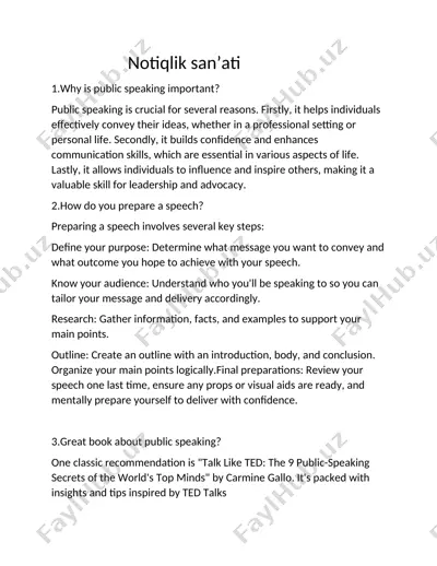 public speaking guide — DOCX