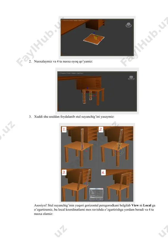 3ds max dasturida turli ob’yektlar va jarayonlarni modellashtirish - Page 4