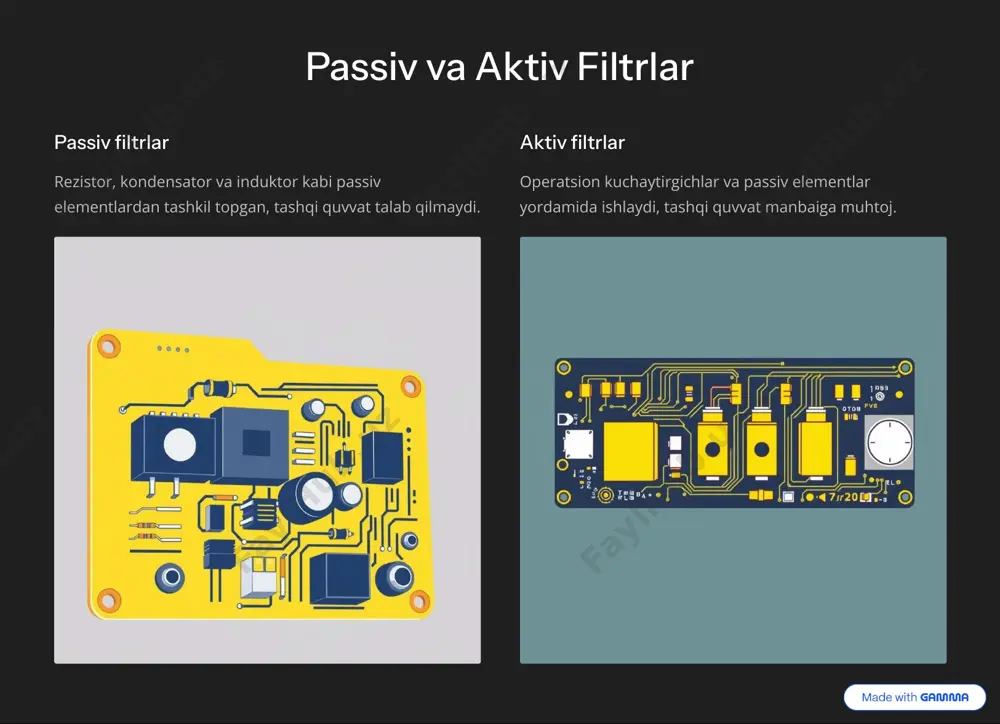 elektr filtrlari (ef): tariflar, turlari va hisoblashda tavsiflarni meyorlash - Page 5