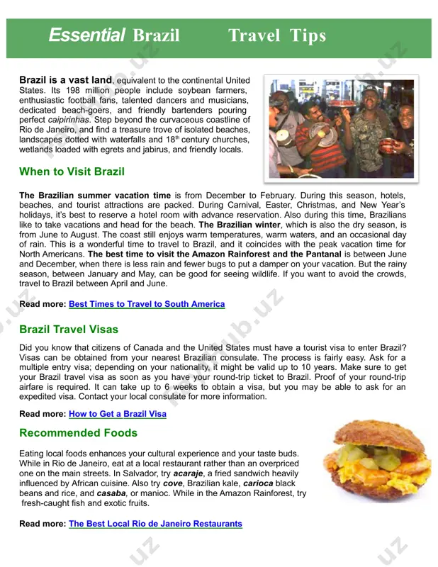 take a side trip over the border to argentina and paraguay, where there are remnants of magnificent baroque churches and communities built in the 17th century. these jesuit missions are now a unesco world heritage site. read more: take iguassu falls tour – and don’t forget the jesuit missions! insiders tip: try an adventure tour while in the iguassu falls area. go on a river-rafting ride downstream, try rappelling or zip lining, or take a 4x4 off-road safari tour through the jungle. the pantanal think the amazon rainforest is the best place to see wildlife in brazil? think again. the pantanal, the largest wetlands in the world, is home to jabirus, capybaras, caracaras, tapirs, iguanas, jaguars, monkeys, piranha, and plenty of other critters. during the dry season (june to august), the flood plains recede, and wildlife congregate around the remaining marshes. this makes it easier to spot wildlife, much easier …