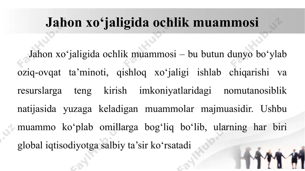 qarishni modernizatsiya qilish va iqtisodiy infratuzilmani rivojlantirish imkoniyati kamayadi. moliyaviy bozorlarning noaniqligi: barqaror va ishonchli moliyaviy tizimning yo‘qligi investitsiya muhitiga salbiy ta’sir ko‘rsatadi. yemen: davlatdagi davom etayotgan urush va siyosiy inqiroz investitsiyalarni jalb qilish imkoniyatlarini pasaytirgan, bu esa iqtisodiy rivojlanishga salbiy ta'sir ko‘rsatgan. somalia yoki demokratik kongo respublikasi (drk): ushbu mamlakatlarda ham doimiy siyosiy beqarorlik, xavfsizlik va infratuzilma muammolari mavjud bo‘lib, bu investitsiyalarni cheklab, iqtisodiy rivojlanishga salbiy ta'sir ko‘rsatmoqda. infratuzilmaning sust rivojlanishi transport, energiya va aloqa tizimlari: yetarlicha rivojlanmagan infratuzilma mahsulot va xizmatlar oqimini cheklaydi, ishlab chiqarish samaradorligini pasaytiradi. texnologik innovatsiyalar: zamonaviy texnologiyalar va raqamli infratuzilmaning yo‘qligi iqtisodiy jarayonlarni raqobatbardoshlik jihatidan zaiflashtiradi. mozambik: mozambikda transport inshootlari, yo‘l tarmoqlari va energiya ta’minoti etarlicha rivojlanmaganligi investitsiyalar va iqtisodiy faoliyat uchun muhim infratuzilma sifatida zarur sharoitlarni yaratmay, iqtisodiy o‘sish va sanoat diversifikatsiyasiga salbiy ta'sir ko‘rsatmoqda. nepal:nepal, geografik jihatdan chekka hududlarda joylashgani va yo‘l, kommunal xizmatlar hamda elektr energiyasi tizimlaridagi kamchiliklar tufayli mintaqaviy bozorlarga …
