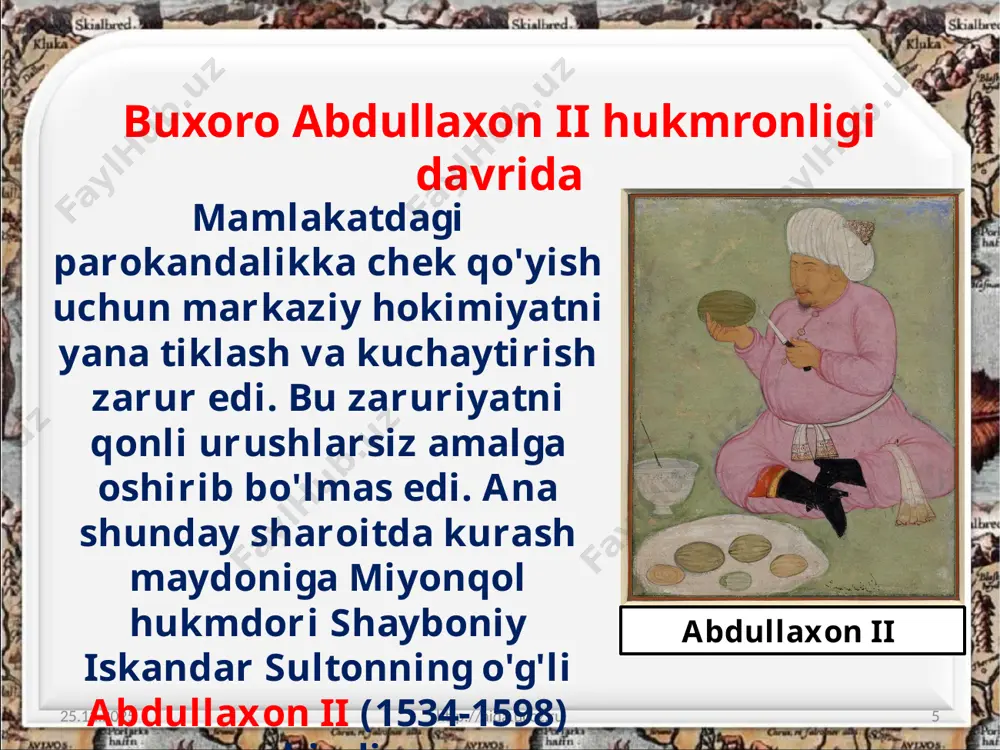 buxoro xonligi xonlikning tashkil topishi 8-sinf - Page 5
