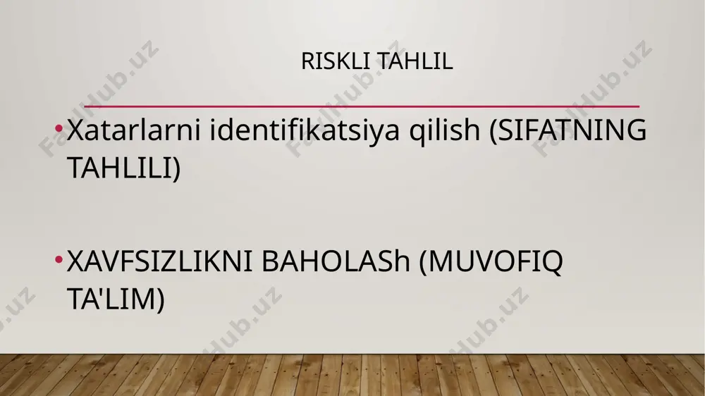 risklarni miqdoriy baholash va uni aniqlash usullari - Page 5