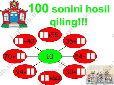 100 sonini hosil qiling!!! — PPT