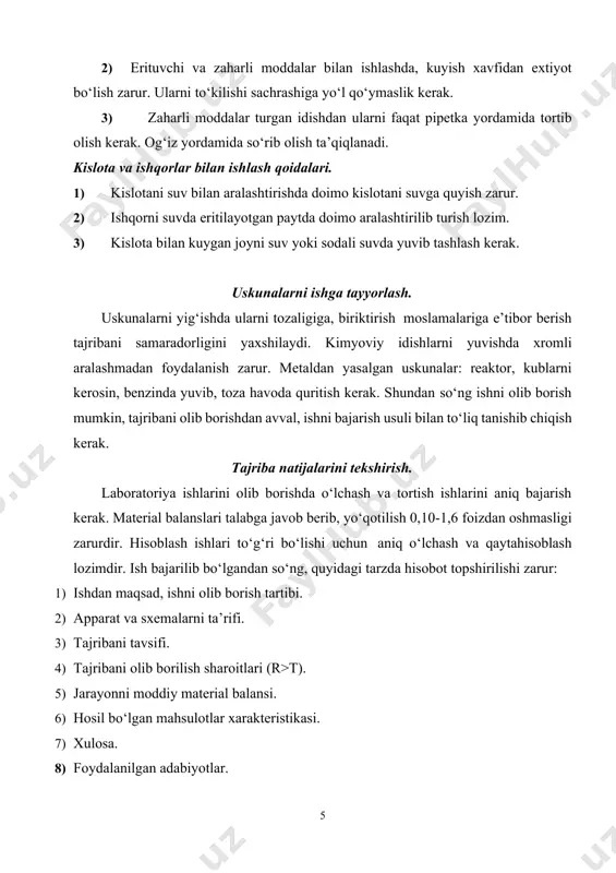 hi sovutgichni olib, o‘rniga aralashtiruvchi moslamani (meshalkani) o‘rnatamiz. kolbada mahsulotni aralashtirib turib, kolba suv xammomida turgan holda mahsulotni sovutishni boshlaymiz. dastlab, suv bilan sovutamiz, suvga muz qo‘shib 00c gacha sovutish mumkin. sovutishni tezligi bir minutda 2 gradusga teng bo‘lishi kerak. agarda yanada pastroq temperaturagacha sovutish lozim bo‘lsa, u vaqtda suv xammomidagi suvni o‘rniga etil spirti yoki izooktan quyib, unga quruq muz tashlaymiz. shu usulda kolbadagi eritmani kerakli temperaturagacha sovutiladi. natijada, deparafinlanuvchi modda tarkibidagi qattiq parafinlar kristall holiga kelib qoladilar. navbatdagi vazifa, qattiq parafinlarni eritmadan filtrlab ajratib olishdan iborat. buning uchun, metall voronkani mahsulotni sovutuvchi moslamasiga o‘rnatiladi. voronkaning naychasi probka yordamida suyuq mahsulotni yig‘uvchiga biriktiriladi (rasmga qarang). mahsulotni yig‘uvchi esa vakuum nasosga ulanadi. sistemadagi vakuumni manometr yordamida kuzatib turiladi. metall voronkani ichiga kulsiz filtr qog‘oz qo‘yiladi, qog‘ozni erituvchi bilan ho‘llanadi, so‘ngra vakuum nasos ishga tushiriladi. mahsulotni sovutuvchi moslamani deparafinlanuvchi moddani eritmasi bilan bir vaqtda sovutib boriladi. moslama (xamom) dagi temperatura moddani …