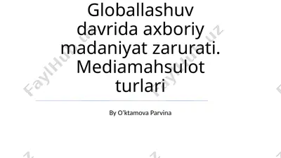 multimedia mahsulotlari — PPTX