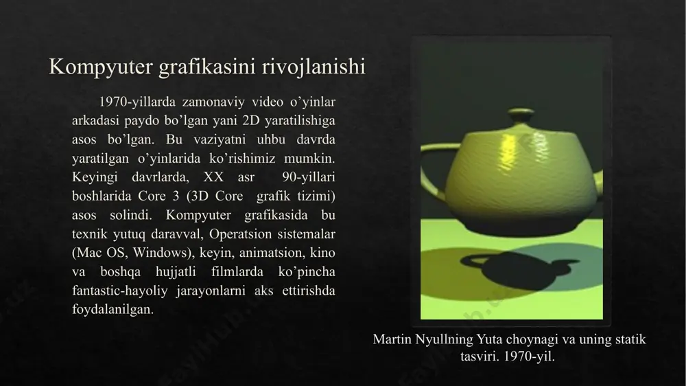 25 grafik dizayn uchun eng yaxshi bepul dastur qaysi? canva , chunki u web, ios, android, macos va windows-da mavjud. bu bir necha daqiqada murakkab badiiy loyihalarni yaratmoqchi bo'lgan yangi boshlanuvchilar va professionallar uchun ajoyib grafik dizayn dasturi. ijodiy reklama nusxasini loyihalashdan grafik dizayn va vizual san'atgacha, canva turli grafik talablar uchun osongina ishlatilishi mumkin. oddiy navigatsiya va foydalanuvchilar uchun qulay, zamonaviy interfeys uni yanada diqqatga sazovor qiladi. 15.08.2025 15.08.2025 e’tiboringiz uchun rahmat! image1.jpeg image6.jpeg image7.png image3.png image8.png image9.jpg image10.jpg image11.gif image12.jpg image16.png image17.png image18.png image19.png image20.png image2.png image21.jpg image22.png image23.png media1.mp4 image26.png media2.mp4 media3.mp4 image24.png image25.png image27.png image28.png image29.png image30.png image31.png image32.png /docprops/thumbnail.jpeg