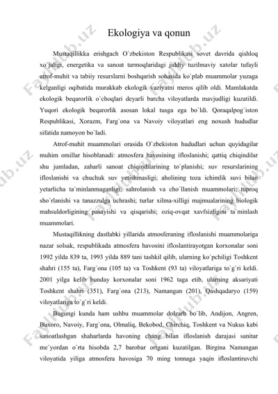 ekologiya va qonun — DOC