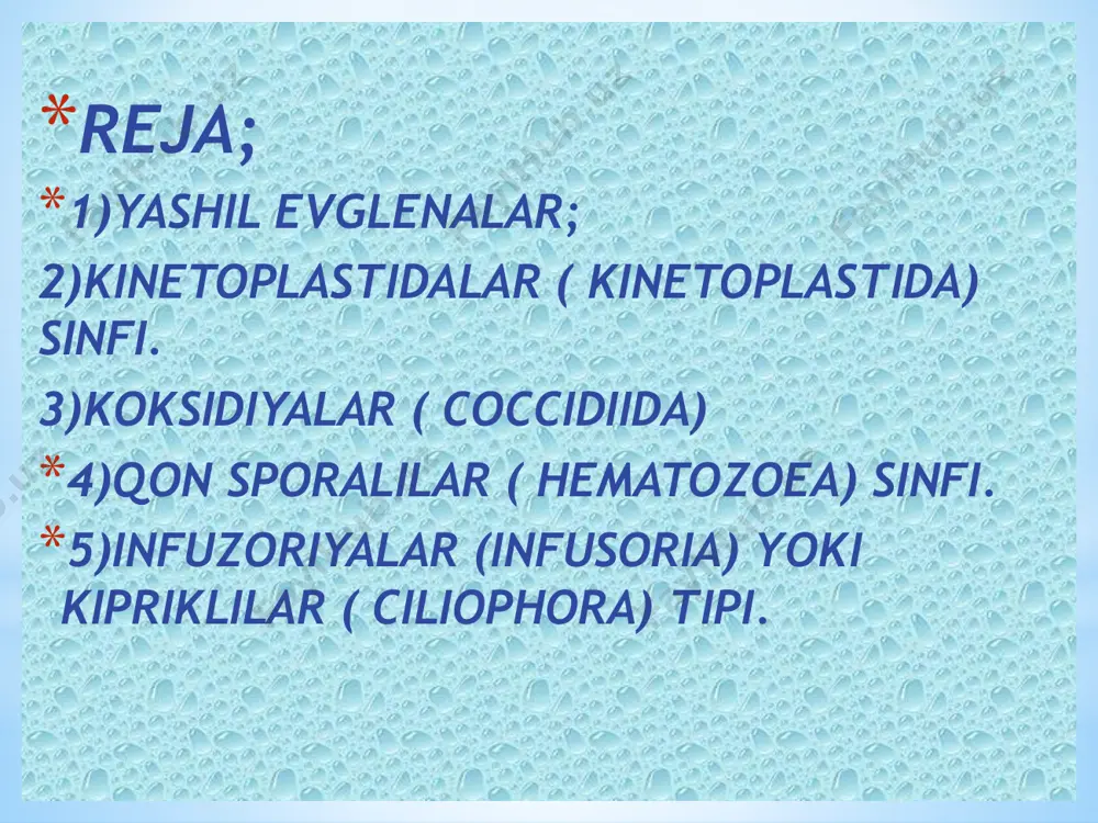 "kasallik tarqatuvchi bir hujayralilar" - Page 2