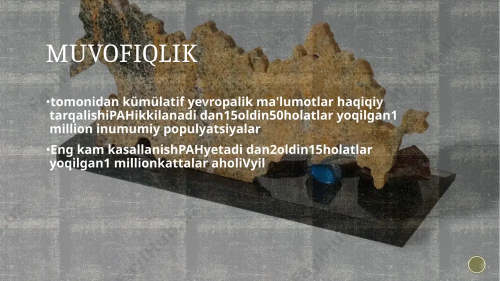 bemorlarda ko'krak qafasi shaklini o'zgartirish ("barrel" ko'krak qafasi). -shishgan bo'yin tomirlari, -gepatomegali, -periferik shish, -astsitlar. diagnostika tashxisni tekshirish •ekg (o'ng qorinchaning gipertrofiyasi va ortiqcha yuklanishi, o'ng atriumning kengayishi va gipertrofiyasi (p-pulmonale), yurakning elektr o'qining o'ngga og'ishi belgilarini aniqlaydi. ko'krak qafasi organlarining rentgenogrammasi auskultatsiyadayuqori darajadagi ehtimollik bilan o'pka va yurak patologiyasining mavjudligini, shuningdek, ph ning og'irligini aniqlash mumkin. xarakterliauskultativph belgilariurg'uiio'pka arteriyasi ustidagi ohanglar,pansistoliksistolik shovqintriküspitetishmovchilik, shovqingraham stilla. diagnostika •echocg (padagi bosim: 50 mm hg gacha, 50-100 mm hg, 100 mm hg dan yuqori) •o'ng yurak kateterizatsiyasi ph ning klinik sinfini o'rnatish o'pka funktsiyasi testlari. qon gazini tahlil qilish, o'pkaning ventilyatsiya-perfuzion sintigrafiyasi, kompyuter tomografiyasi, angiopulmonografiya phni baholash (turi, fn ga tolerantlik): •turi: qon testlari (umumiy, biokimyoviy, immunologik, koagulogramma, oiv, ichki organlarning ultratovush tekshiruvi) o'pka gipertenziyasi uchun funktsional sinflar i fc an'anaviy mashqlar nafas qisilishi, zaiflik, ko'krak og'rig'iga olib kelmaydiqafas, boshlar-muhit ii fk qayd etilganjismoniy funktsiyaning biroz pasayishi. bemorlar dam olishda o'zlarini qulay his …