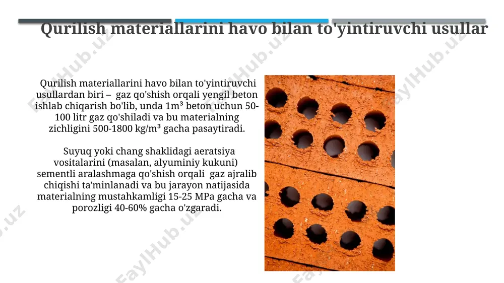 qurilish ashyolarini g'ovaklashtirish usullari - Page 4