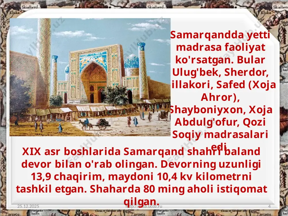 amirlik shaharlari hayoti va savdo-sotiq ishlari 8-sinf - Page 4