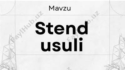 arxitektura stend usuli — PPTX