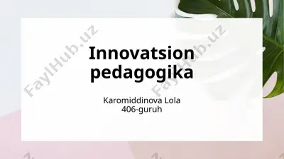 innovatsion pedagogika — PPTX