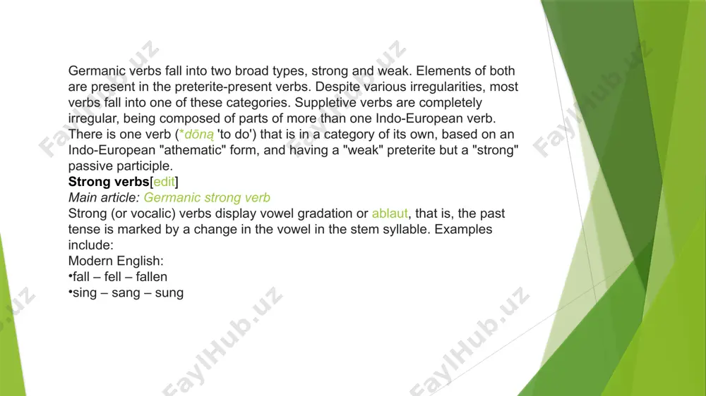 the evolution of germanic verb in modern germanic languages - Page 4
