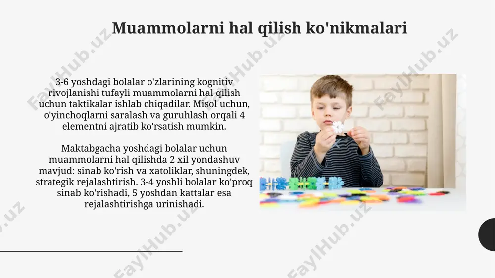 maktabgacha yoshdagi bolalarning kognitiv rivojlanish bosqichlari - Page 5