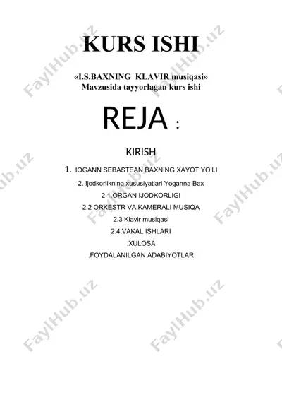 i.s.baxning  klavir musiqasi — DOCX