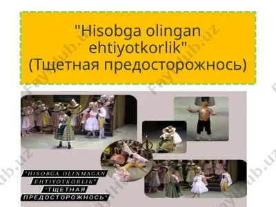 hisobga olingan ehtiyotkorlik — PPTX