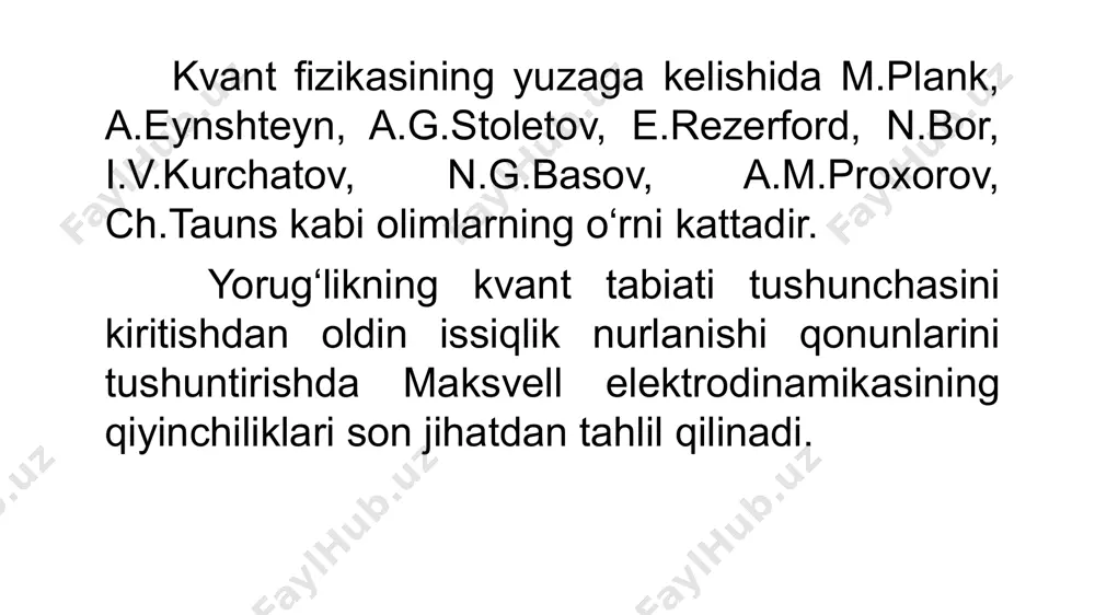 kvant fizikasining paydo bo‘lishi - Page 5