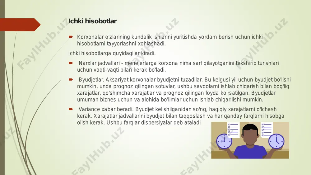 lda, yoki uning haqiqatiga ishonmasdan yoki beparvolik bilan, u haqiqatmi yoki yolg'onmi, degani". korporativ kontekstda firibgarlik ikkita asosiy toifaga kirishi mumkin. tur izoh korxonadan mablag 'yoki aktivlarni olib tashlash buning eng yaqqol misoli naqd yoki boshqa aktivlarni o'g'irlashdir. biroq, firibgarlikning ushbu shakli, shuningdek, da'volarni haddan tashqari oshirib yuborish kabi nozik choralarni ham qamrab oladi korxonaning moliyaviy holatini qasddan buzib ko'rsatish bunga kompaniyaning buxgalteriya yozuvlarini o'tkazmaslik yoki noto'g'ri yozib qo'yish kiradi firibgarlikni odatda yashirish oson emas. shaxsning xatti-harakati ko'pincha firibgarlik bilan shug'ullanayotganligi haqida ma'lumot beradi. yashirin xatti-harakatlar oliy sud sudyasi bir vaqtlar maxfiylikni "firibgarlik nishoni" deb ta'riflagan. agar biror kishi o'zini odatdagidan ko'ra maxfiyroq tuta boshlasa, unda tashvishlanish uchun sabab bo'lishi mumkin. qimmat hayot tarzi firibgarlikning taniqli ko'rsatkichi - bu shaxsning daromadidan tashqari turmush tarzi. yaqinda bir ish soliqlar bo'yicha inspektorga tegishli bo'lib, u qimmatbaho sport mashinalarini haydashni, dabdabali ta'tillarni va boshqalarni boshladi. keyinchalik ma'lum bo'lishicha, unga soliq to'lashdan bo'yin tovlashda …