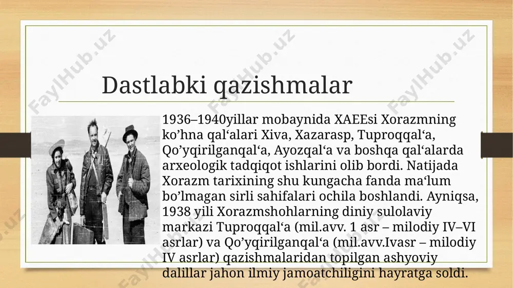 biy yordam bergan sssr fuqarolari foydalanilgan adabiyotlar. 1 а.сотлиқов, о.абдуллаев. қомусий илм соҳиби . ―мозийдан садо‖ журнали . 2000 й 2 сон. 2 м.сафарбоев. хоразм кашшофи. ―мозийдан садо‖ журнали . 2000 й 2 сон. с.п.толстов. ўзбекистоннинг қадимги маданияти. тошкент. ―фан‖. 1944, 5-бет. 2 с.п.тостов. қадимги хоразм маданиятини излаб. т. ―фан‖. 1964, 430-431-бетлар https://uz.m.wikipedia.org/wiki/xorazm_arxeologiya-etnografiya_ekspeditsiyasi image5.png image6.png image7.jpeg image8.jpeg image9.jpeg image10.jpeg image11.jpeg image12.jpeg image13.jpeg image14.jpeg image15.jpeg image16.jpeg image17.jpeg image3.png image4.png