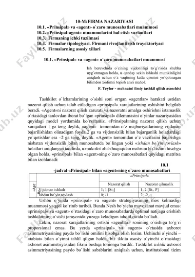 firma nazariyasi — DOCX