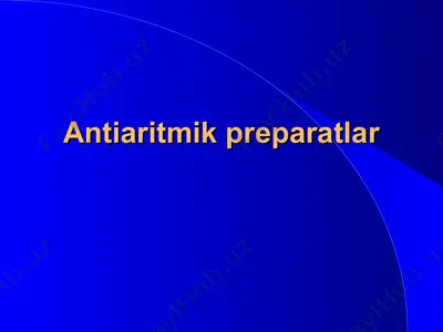 antiaritmik preparatlar — PPT