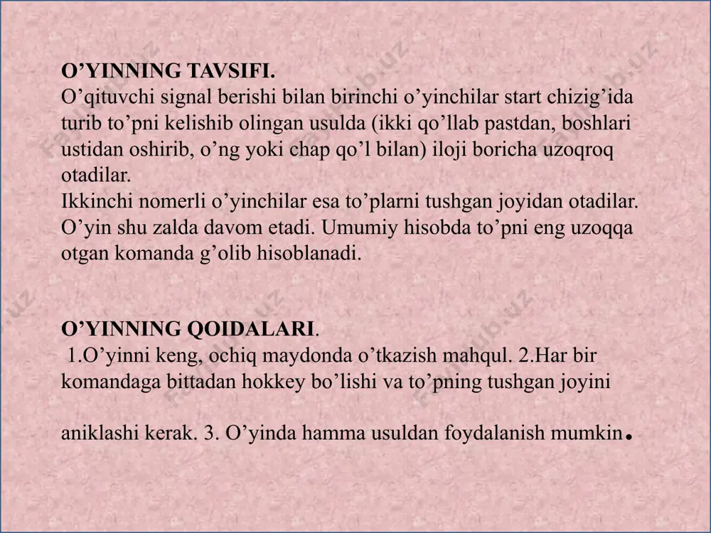 sinflarda harakatli o'yinlarni tashkil etish - Page 5
