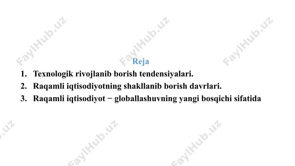 ini hisobga olish usullarini ta’kidlash muhimdir. raqamli iqtisodiyot bu – tarmoqlar va faoliyat sohasi aktni joriy etishni ta’minlaydigan, raqamli texnologiyalarga asoslangan iqtisodiy faoliyatdir. shuningdek, biznes-jarayonlarni raqamli makonga o‘tkazish bilan bir qatorda, uni rivojlantirishning beshta asosiy vazifasini aniqlash taklif etilgan: 1) tadbirkorlik subyektlari uchun barqaror raqamli ekotizimni shakllantirish; 2) iqtisodiyotning ustuvor tarmoqlarida raqamli jarayonlarni joriy etishni rag‘batlantirish; 3) me’yoriy-huquqiy hujjatlarni ishlab chiqish; 4) risklar (tavakkalchilik)ni boshqarish; 5) jarayonlarning raqamli transformatsiyasi hisobiga davlat boshqaruvi sama- radorligini oshirish. mutaxassislarning fikricha, raqamli iqtisodiyotning yalpi ichki mahsulotdagi ulushi 2020 yildagi 44,6 foizga nisbatan 2025 yilga borib 48,1 foizga yaqinlashadi. raqamli iqtisodiyotning mashhur ko‘rsatkichi asosan iste’molchiga mo‘ljallangan “internet”ning rivojlanishi bilan tushuntiriladi. tahlillarga ko‘ra 2025 yilga kelib, internet sanoati o‘z qamrovini sezilarli darajada oshiradi va dunyo bo‘ylab sanoat iqtisodiyotini raqamlashtirish va ma’lumotlarni qayta ishlashning yuqori darajasini namoyish etadi. tahlillarga ko‘ra 2025 yilga kelib, internet sanoati o‘z qamrovini sezilarli darajada oshiradi va dunyo bo‘ylab sanoat iqtisodiyotini raqamlashtirish va …
