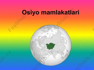 osiyo mamlakatlari 2 — PPTX