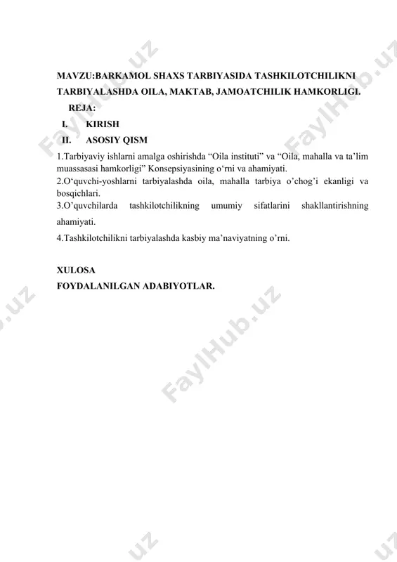 topgan. bola tarbiyasi va uning muayyan ta’limni o‘zlashtirishi yaxlit jarayondir. bu jarayonga tarixiy pedagogik fikrlarni misol qilish asnosida maxsus ta’lim muassasalarida tashkil etiluvchi tarbiyaviy ishlarning g‘oyaviy asoslarini sharhlash mumkin. suqrotning fikricha tarbiyadan kutilgan masad, buyumlar tabiatini o‘rganish bo‘lmay, balki kishining bilim olishdan maqsadi axloqni kamol toptirish lozim. aflotun suqrotning shogirdi sifatida tarbiyaga quyidagicha ta’rif beradi: tarbiya bu davlat tomonidan tashkil etilmog‘i va hukmron guruhlarning manfaatlarini ko‘zlamog‘i lozim. arastu jonda jismoniy tarbiya, ahloqiy tarbiya va aqliy tarbiya bo‘lmog‘i lozimligini aytadi. u pedagogik qarashlarida iroda va faoliyatni asos qilib olgan holda, aqliy tarbiya sohasida ko‘nikma hosil qilishga katta e’tibor beradi. bundan tashqari arastu har qanday istak va faoliyatda kamchilik, ortiqchalik va o‘rtachilik bo‘lishini aytib, o‘rtachilikni foydali deb tavsiflaydi. demokrit tarbiyani tabiatga muvofiqlashtirish masalasini birinchi bo‘lib ilgari suradi va “tarbiya va tabiat bir-biriga o‘xshaydi”-deb yozadi. demokrit: “ta’lim mehnat asosida go‘zal narsalarni hosil qiladi”-deya tarbiya ishida mehnatning roli katta ekanligini ta’kidlaydi. bu borada o‘zbekiston …