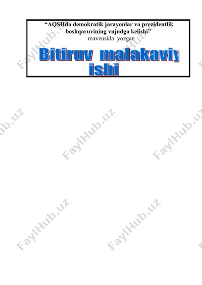 aqshda demokratik jarayonlar — DOC