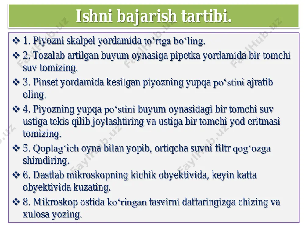 piyoz po‘sti hujayrasining tuzilishini mikroskopda o'rganish - Page 4
