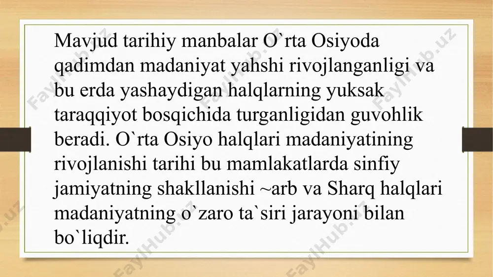 ladi, natijada zulm, johillik yo`q bo`lib, er yuzida adolat `alaba qozonishiga ishonar edi. o`rta asr davrida, o`zaro to`htovsiz urushlar davom etgan bir davrda bunday il`or fikrlar bilan chiqish katta ahamiyatga ega edi. fazilatli shaharning barcha a`zolari o`zaro mehr- muhabbat asosida birlashadilar va munosabatda bo`ladilar. jamiyatning yahlitligini saqlash va uning jipsligi adolat va undan kelib chiqadigan harakatlar bilan oshiriladi. adolat esa fazilatli shahar aholisining ezgulikka birgalikda dahldor bo`lishidan vujudga keluvchi mehr- oqibatdan hosil bo`ladi. farobiyning ushbu fikrlari bugungi kunda o`z mustaqilligini qo`lga kiritib kelajak sari dadil rivojlanib borayotgan respublikamiz uchun ham dolzarb ahamiyatga egadir. jumladan, respublikamiz prezidenti i.karimov "o`zbekiston kelajagi buyuk davlat" nomli risolasida ta`kidlaganidek, respublikamizning taraqqiyoti halqimizning jipslashib, bir- birimizga mehrli, oqibatli bo`lishimizga bo`liq. shu narsa bizga umid, ishonch va kuch ba`ishlamoqda, tinch- totuv hayotga asos bo`lmoqda (qarang: i. karimov. o`zbekiston kelajagi buyuk davlat. toshkent, "o`zbekiston", 1992 8- bet). forobiyning ahloqiy qarashlarida aql kategoriyasi bilan birga baht va fazilatlar kategroriyasi …