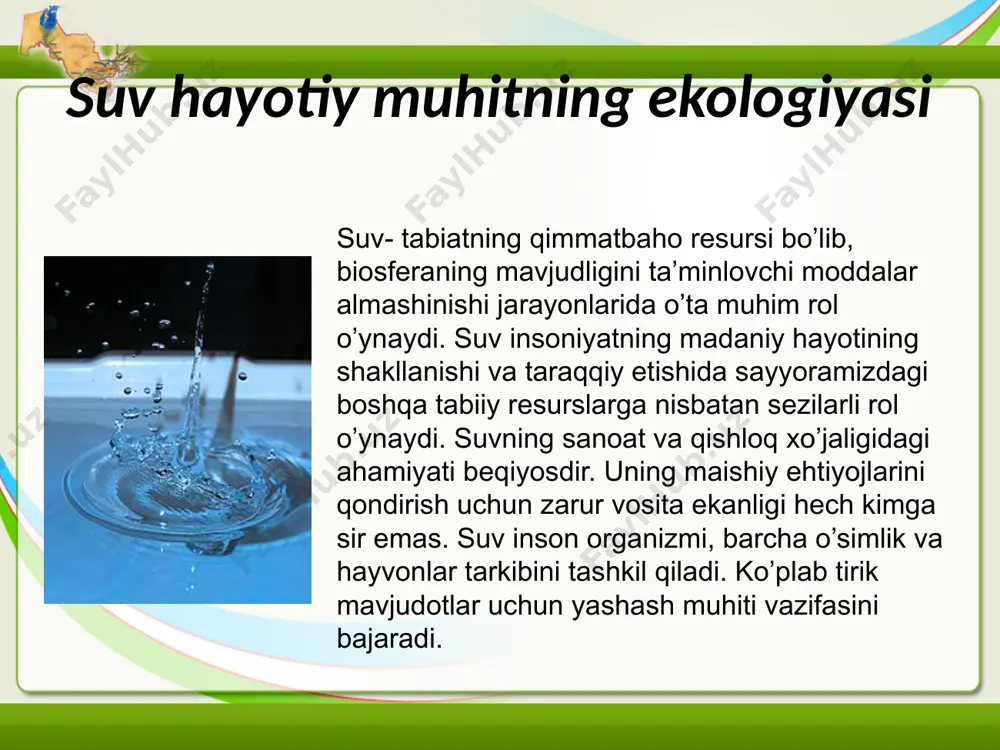suv ekologik muhit sifatida - Page 3