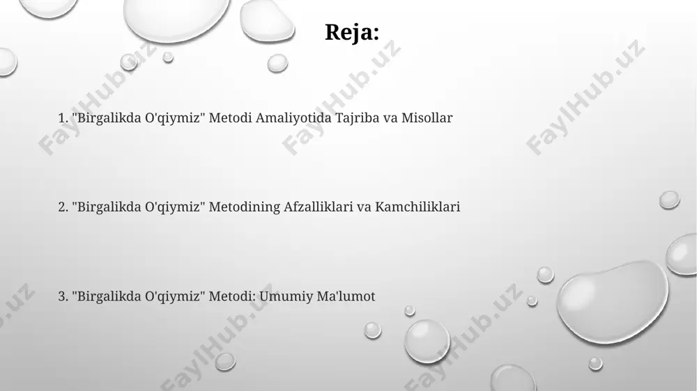 chun murakkabroq lug‘at va uzunroq hikoyalar qo‘llanishi tavsiya etiladi. har bir yosh guruhining o‘qish tezligi va tushunish darajasini hisobga olgan holda, 15-20 daqiqali mashg‘ulotlarni rejalashtirish samarali bo‘ladi. bu, bolalarning diqqatini saqlab qolish va zerikishining oldini olish uchun muhimdir. metoddan foydalanish misollari va amaliyot “birgalikda o‘qish” metodikasi 1-4-sinflarda ona tili darslarida faol qo‘llanilib, o‘quvchilarning 20% gacha o‘qish tezligini oshirishga yordam beradi. ushbu metod yordamida 5-11 yoshdagi bolalar guruhlari bilan 15-20 daqiqalik mashg‘ulotlar o‘tkazish orqali, nutq rivojiga ijobiy ta’sir ko‘rsatiladi. "birgalikda o‘qish" metodining samaradorligini oshirish uchun har bir guruhga 3-5 nafar o‘quvchi, va individual yondashuvni qo‘llash tavsiya etiladi. “birgalikda o'qiymiz” metodining samaradorligi metoddan foydalanuvchi 100 nafar o'quvchining 95% i o'qishga bo'lgan qiziqishini va motivatsiyasini orttirganini ta'kidlashgan. “birgalikda o'qiymiz” metodi bilan o'qishni o'rganuvchi bolalarning 80% o'qish tezligi va tushunish darajasini 6 oy ichida sezilarli darajada oshirgan. tadqiqotlar shuni ko'rsatdiki, ushbu metod yordamida o'qiydigan bolalar lug'at boyligini 30% ga va matnni tahlil qilish ko'nikmalarini …